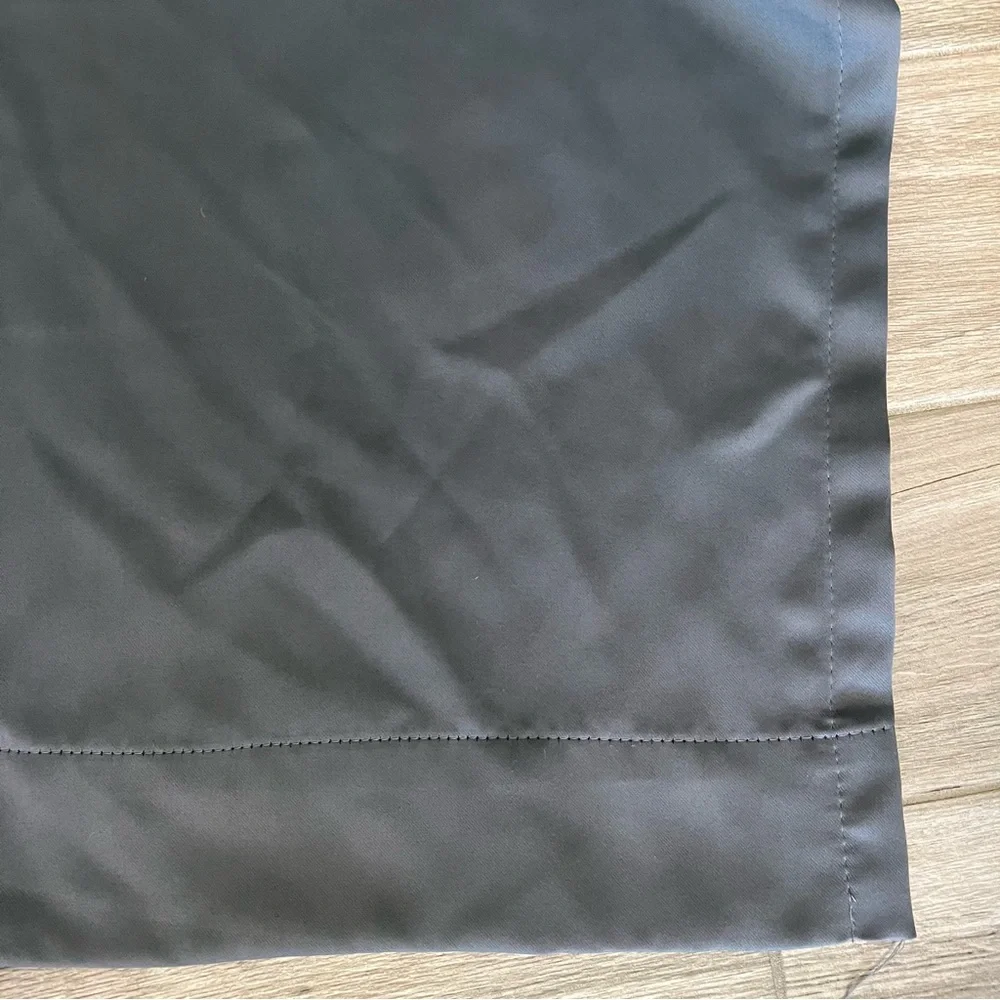 Set of 2 dark gray grommet curtain panels 53x105in